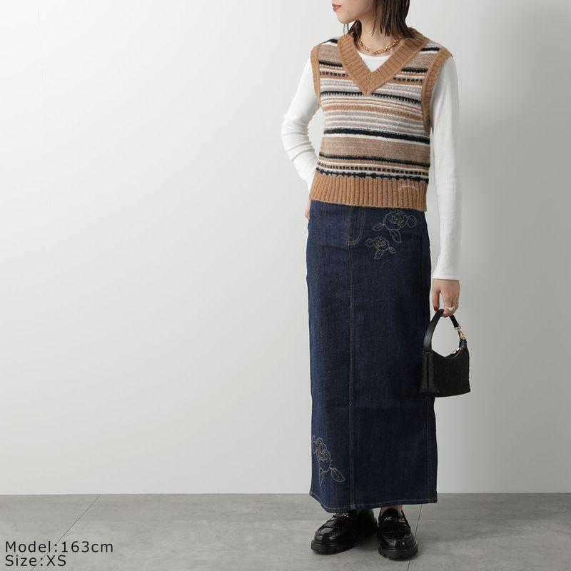 GANNI（ガニー） ニットベスト Soft Wool Stripe Vest K2236 K2258
