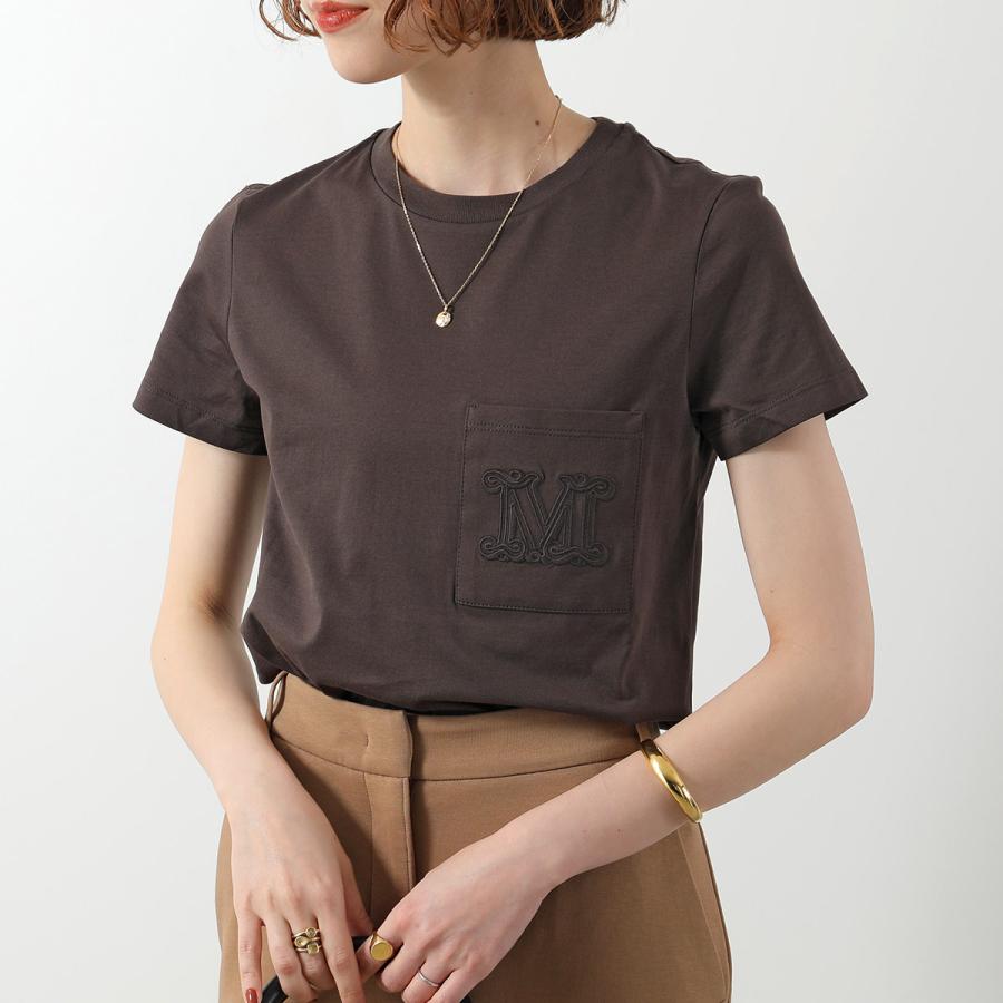 MAX MARA 【パパイヤ】刺繍ポケット ロゴ　 Tシャツ Max Mara（マックスマーラ） 半袖 Tシャツ PAPAIA パパイア レディース