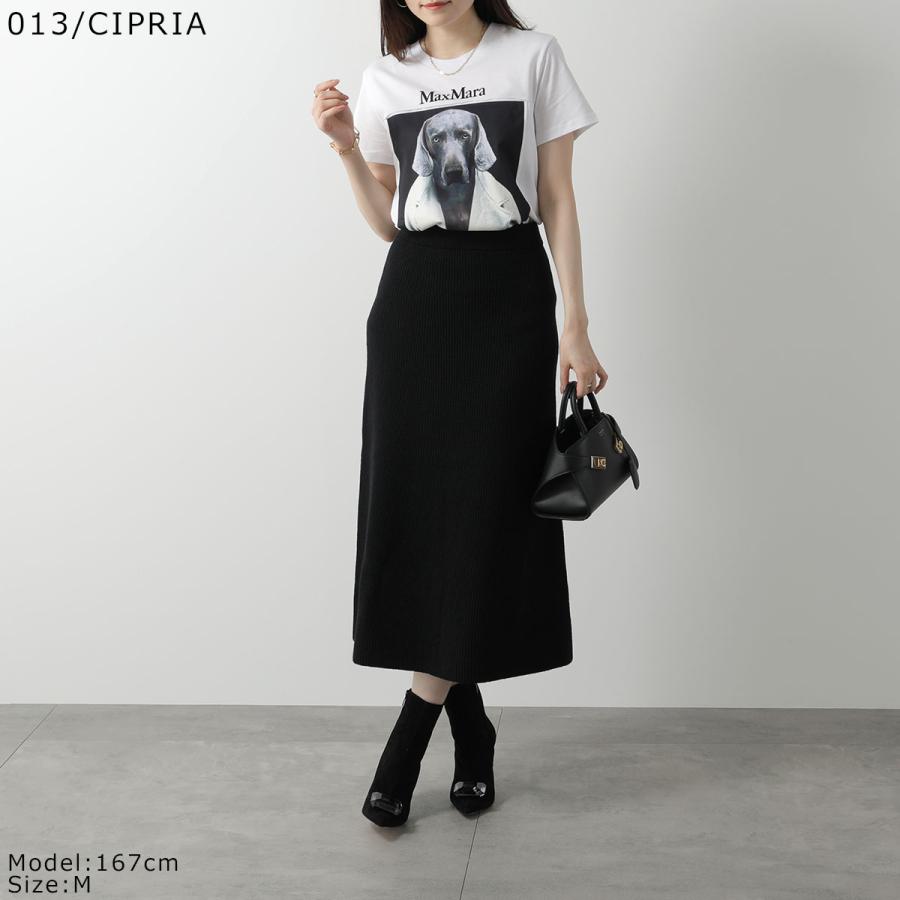 MAX MARA マックスマーラ 半袖 Tシャツ CIPRIA チプリア レディース ウィリアム・ウェグマン カットソー コットン ドッグプリント 犬 ロゴ | Max Mara | 11