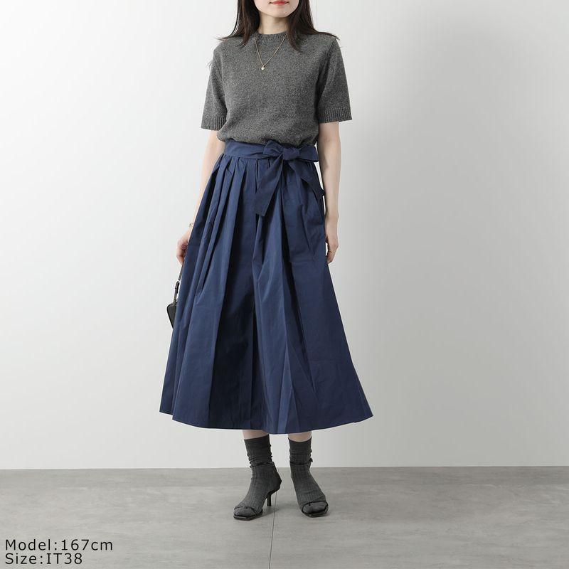 'S MaxMara ダークブルーフレアスカート 　形状記憶 MAXMARA WEEKEND LINE（マックスマーラウィークエンドライン） WEEKEND
