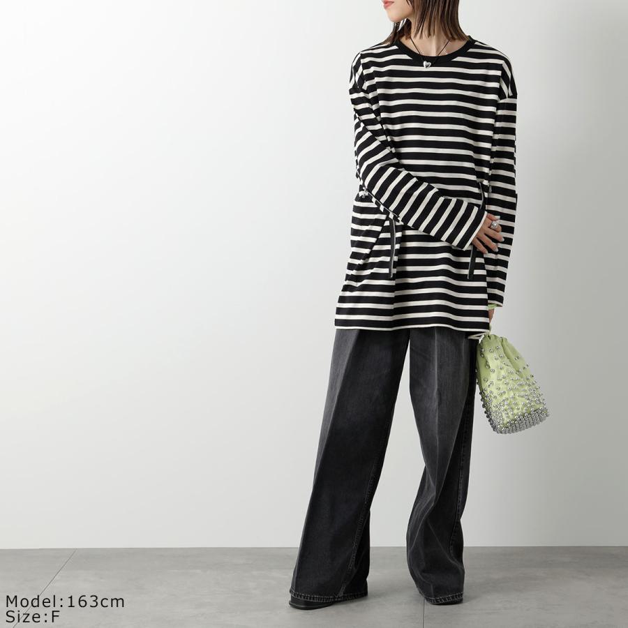 はろー　blurhms アイボリー/ブラック ボーダー 長袖カットソー M はろー様専用 blurhms アイボリー/ブラック ボーダー 長袖カットソー M