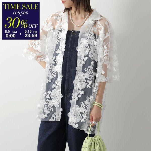 PROVOKE プロヴォーク 半袖 シャツ tulle lace big shirt PV-030052