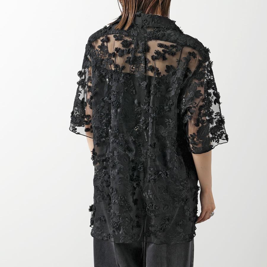 PROVOKE プロヴォーク 半袖 シャツ tulle lace big shirt PV-030052