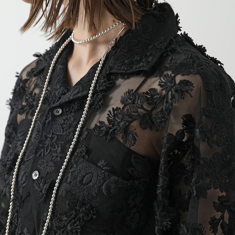 PROVOKE プロヴォーク 半袖 シャツ tulle lace big shirt PV-030052