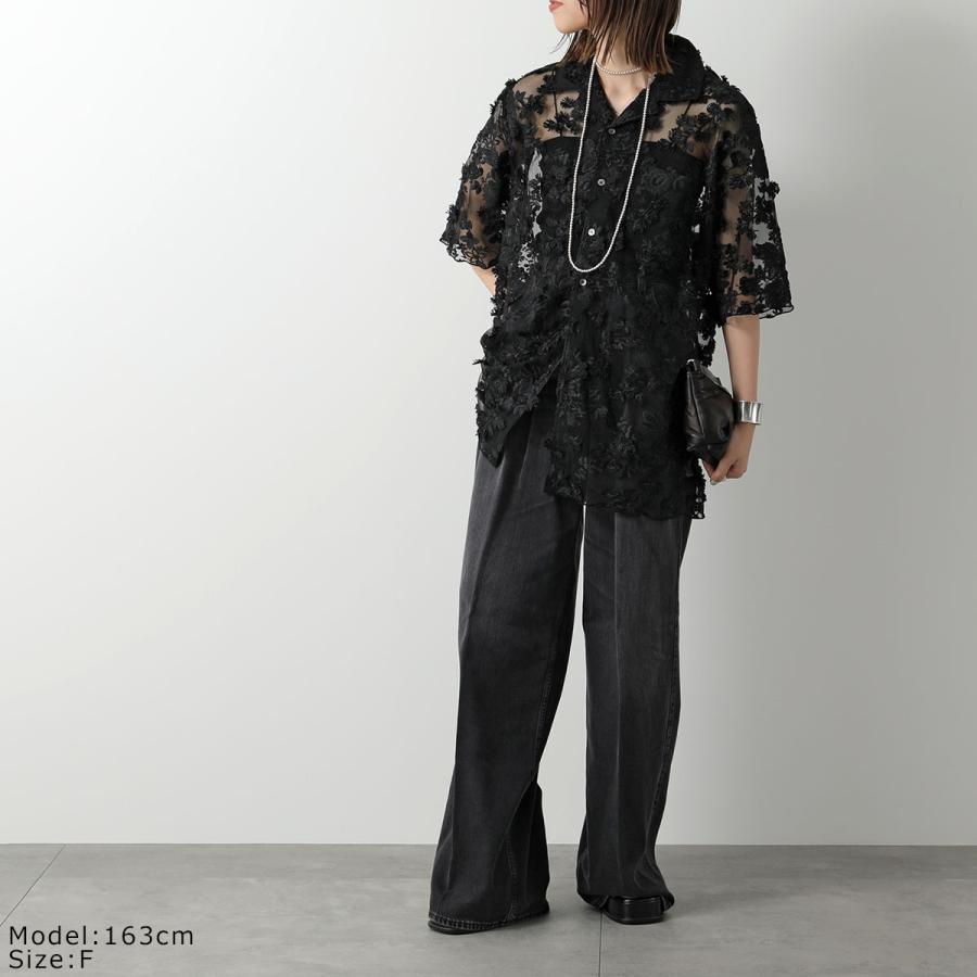 PROVOKE プロヴォーク 半袖 シャツ tulle lace big shirt PV-030052