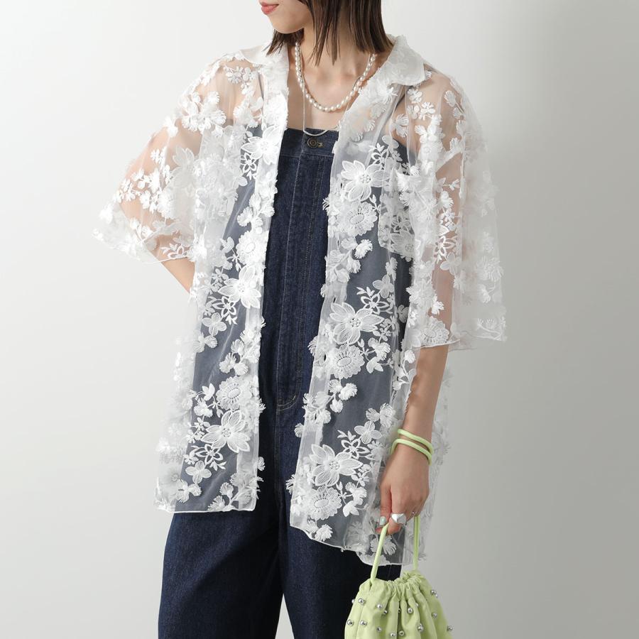 PROVOKE プロヴォーク 半袖 シャツ tulle lace big shirt PV-030052 