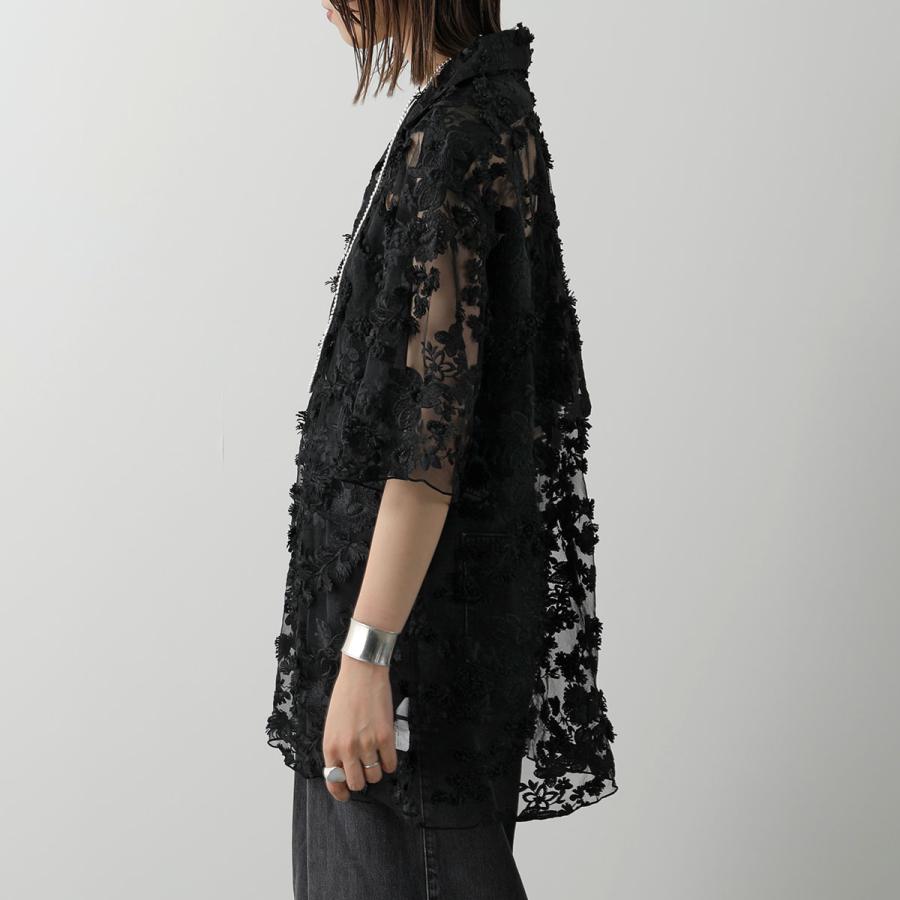PROVOKE プロヴォーク 半袖 シャツ tulle lace big shirt PV PROVOKE プロヴォーク 半袖 シャツ tulle lace big shirt PV