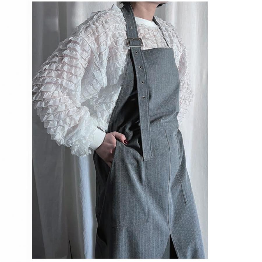 PROVOKE プロヴォーク ワンピース pinstripe apron dress PV-070042