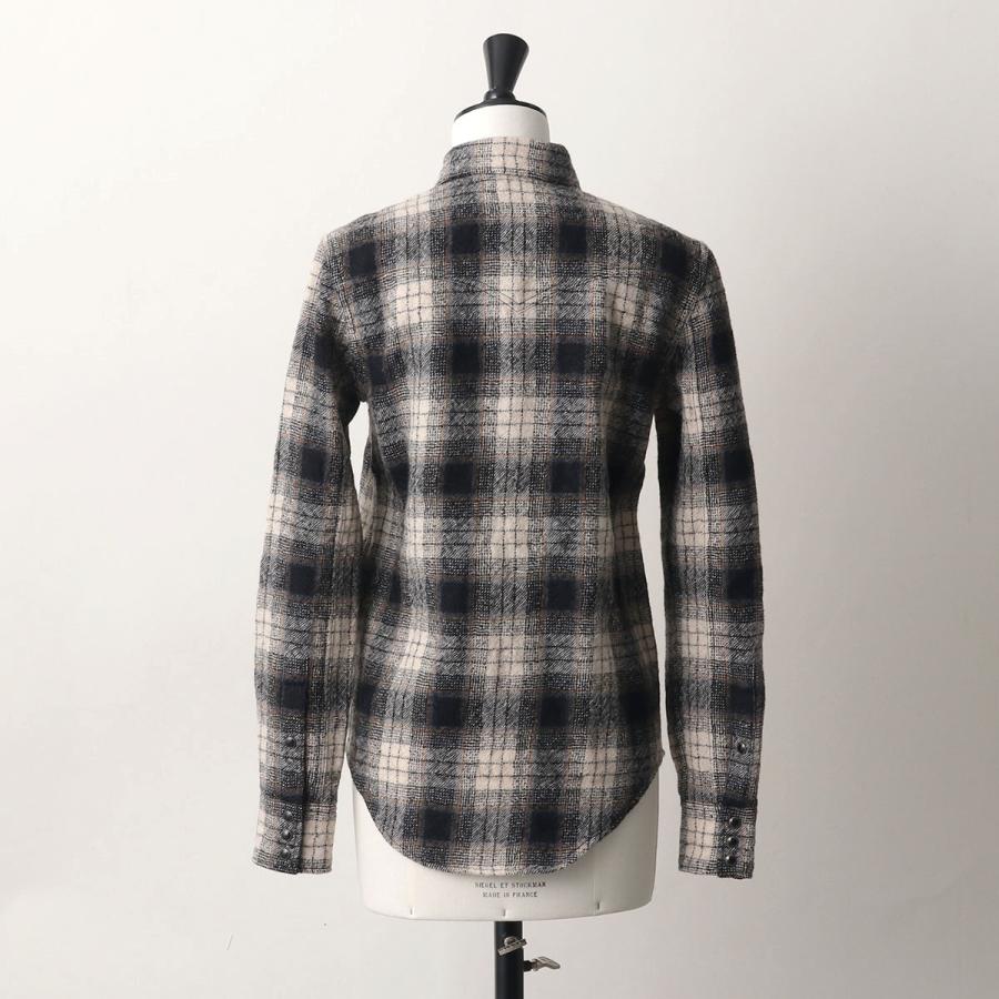 美品✨イヴサンローラン リネン ノーカラージャケット ロゴ チェック M 美品✨イヴサンローラン リネン ノーカラージャケット ロゴ チェック M
