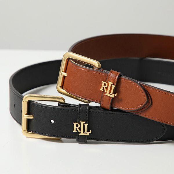 希少 イタリア製 ラルフローレン ￼ベルト アンティーク調 M 85〜95cm LAUREN RALPH LAUREN（ローレン ラルフローレン） ベルト LOGO KEEPER