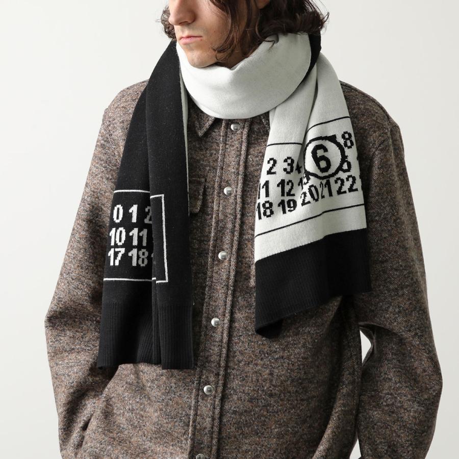 送料無料 1 MM6 Maison Margiela エムエムシックス S52TE0055 M13050 ブラック マフラー ストール MM6 エムエムシックス メゾンマルジェラ マフラー S52TE0055 M13050
