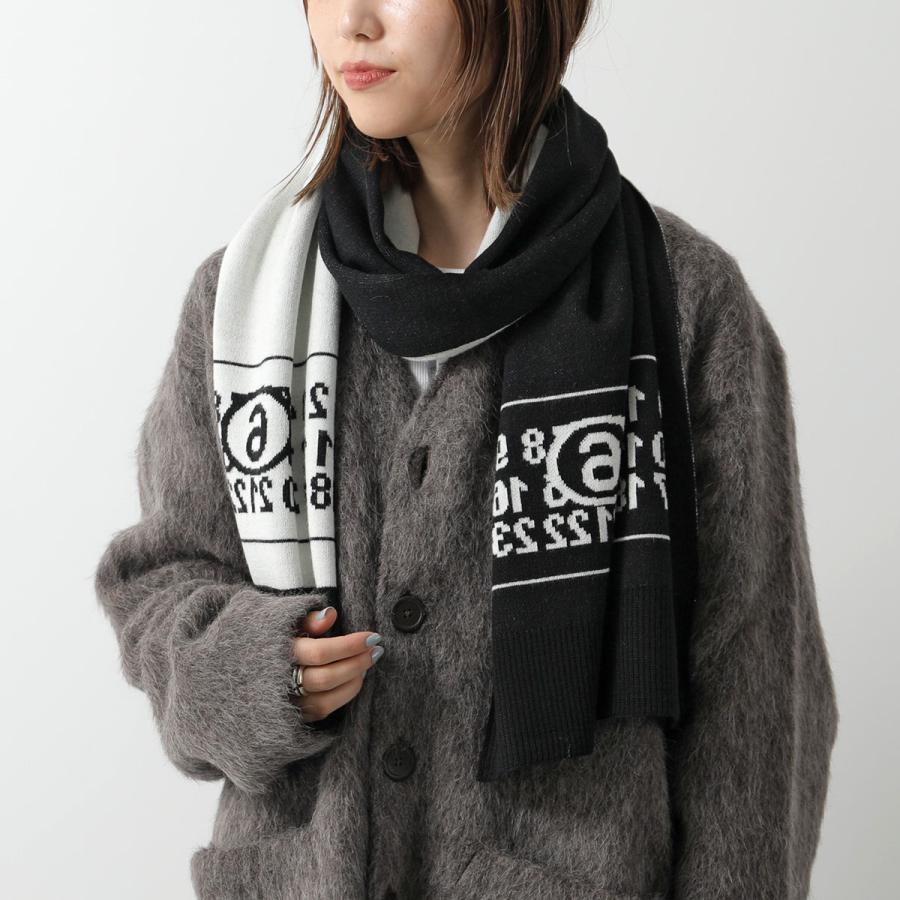 送料無料 1 MM6 Maison Margiela エムエムシックス S52TE0055 M13050 ブラック マフラー ストール MM6 エムエムシックス メゾンマルジェラ マフラー S52TE0055 M13050