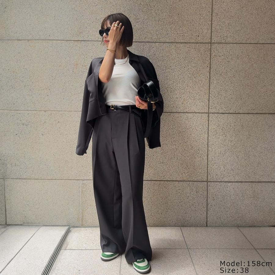 Cafune（カフネ） タックワイドパンツ 435621 レディース スラックス 