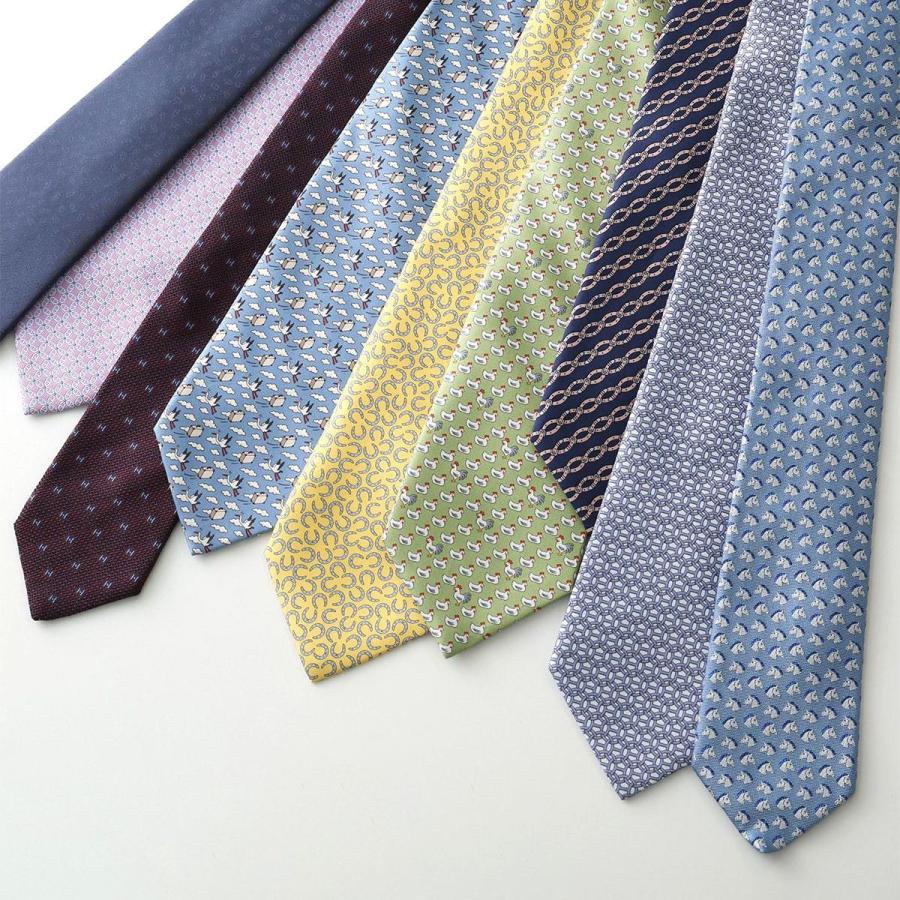 HERMES ネクタイ 箱入り 状態良好 HERMES（エルメス） ネクタイ SOIE LOURDE CRAVATE TWILL TIE メンズ