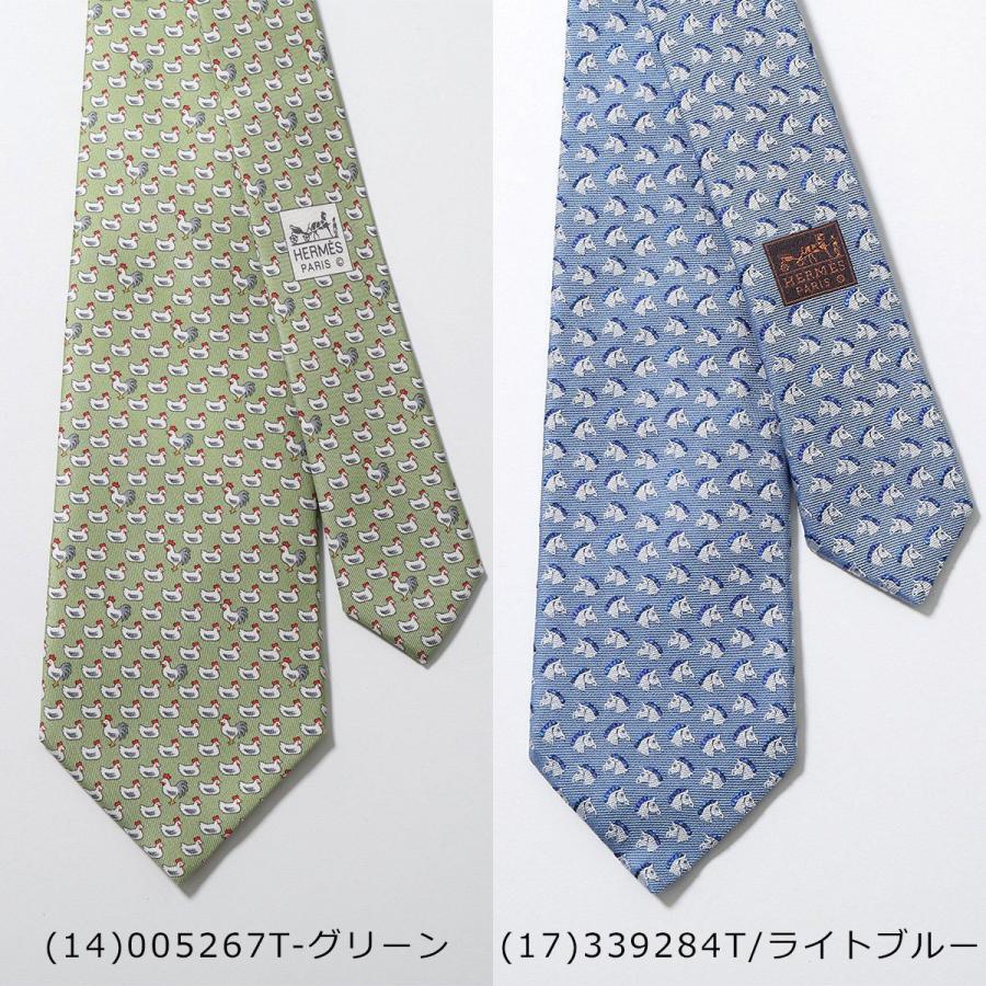 未使用級 H柄 エルメス HERMES ネクタイ シルク100% グレー系 総柄