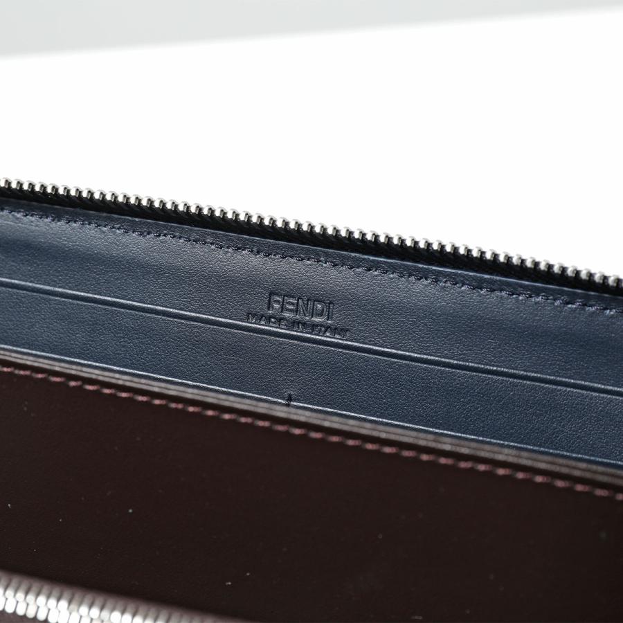 フェンディ FENDI ラウンドファスナー長財布　ネイビー FENDI（フェンディ） 財布 ラウンドファスナー長財布 FF DIAMONDS ZIP
