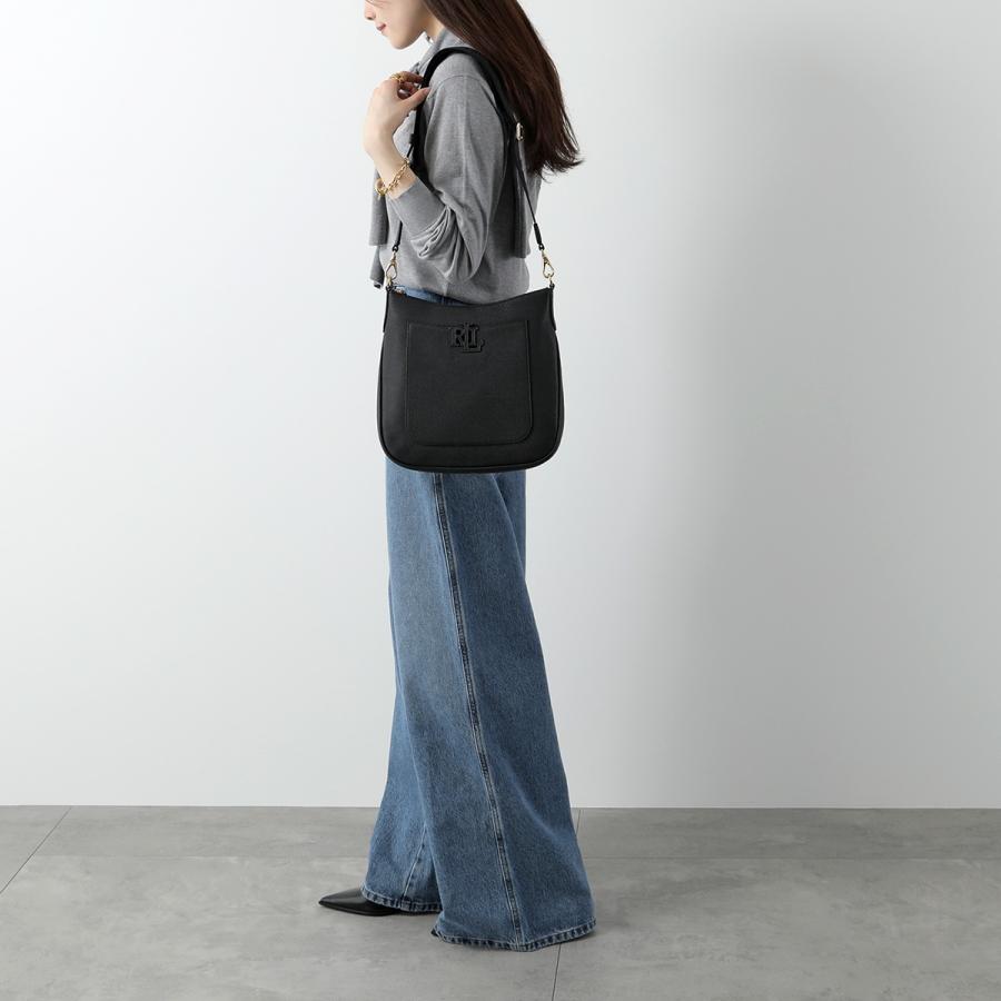 未使用級ローレンラルフローレン ペブルドレザー ショルダーバッグ ロゴ LAUREN RALPH Lauren Ralph ローレンラルフローレン ショルダー