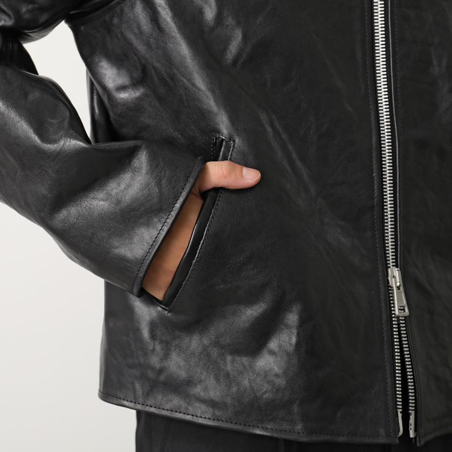 極美品Our legacy mini jacket ミニジャケット　サイズ50 ☆OUR LEGACY☆ MINI JACKET ミニ ジャケット ブラック レザー