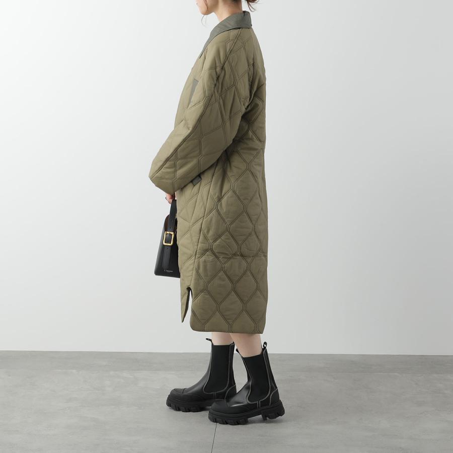 GANNI（ガニー） キルティングコート Quilt Raglan Midi Coat F9206
