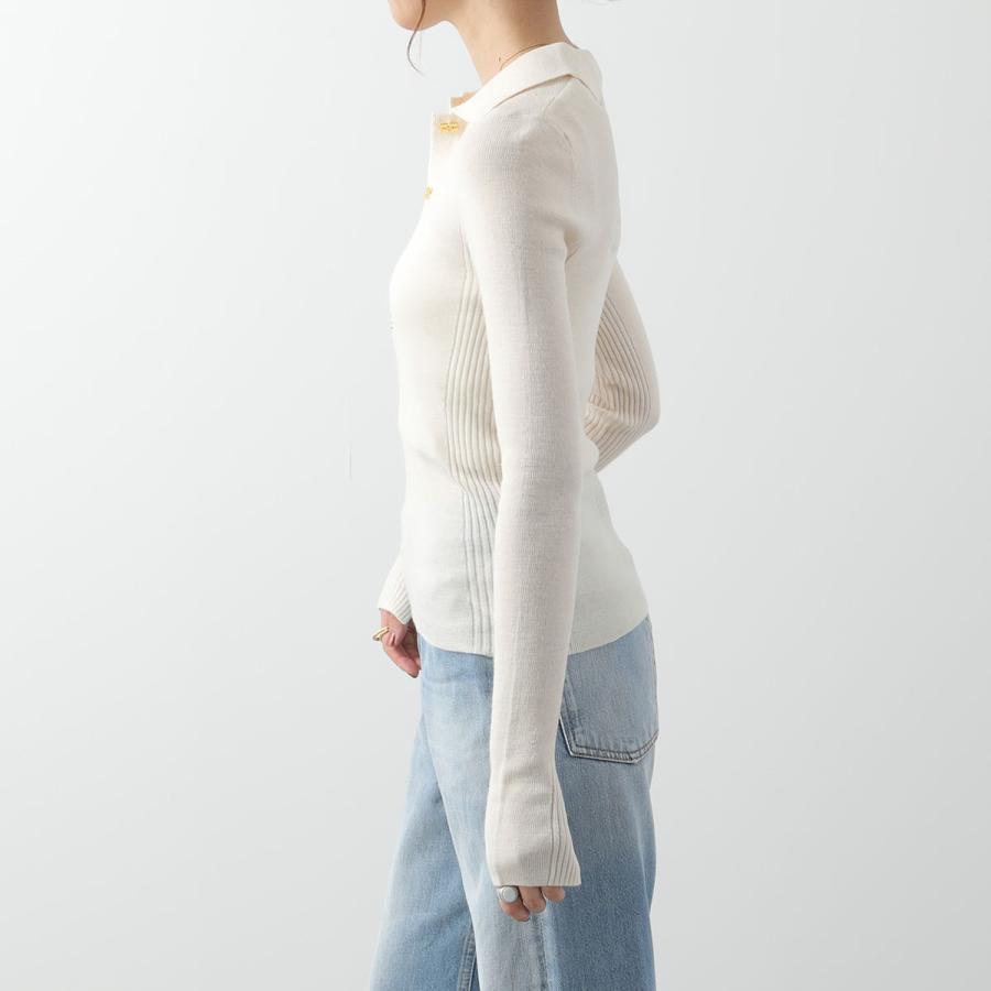 GANNI（ガニー） ポロニット Mini Ribbed Merino Polo K2322 K2323