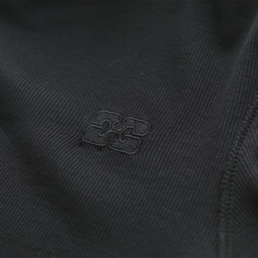 GANNI（ガニー） カットソー Soft Cotton Rib Long Sleeve T-Shirt