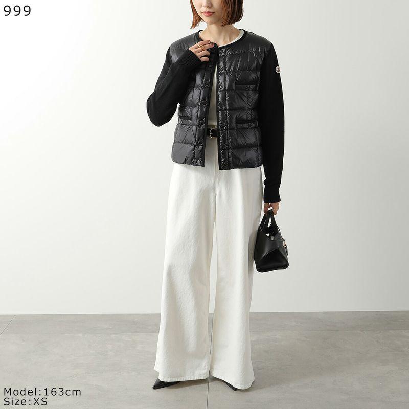 良品 モンクレール ダウン×ニット ハイネックカーディガン レディース 22年 MONCLER（モンクレール） ダウンジャケット CARDIGAN TRICOT トリコ