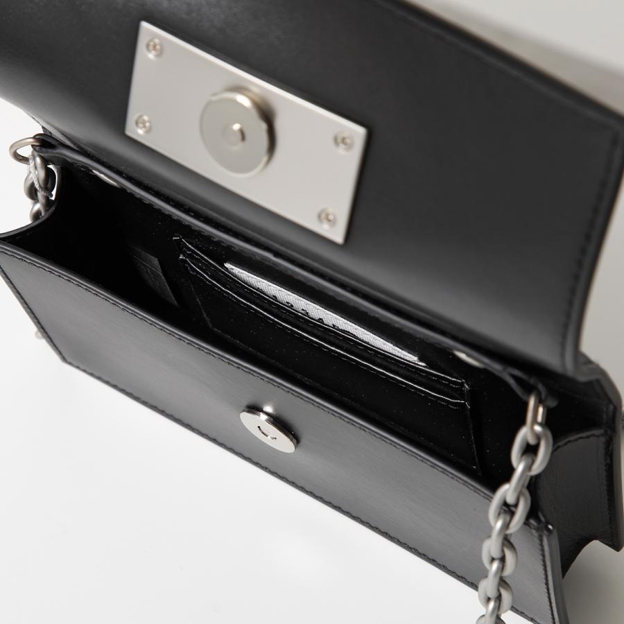 美品　MM6 メゾンマルジェラ　ショルダーウォレット　チェーンポシェット　ロゴ総 楽天市場】MM6 Maison Margiela チェーンウォレット レザー財布