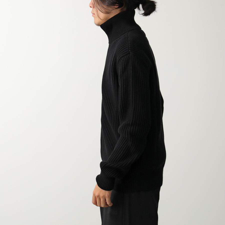 モンクレール★ドライバーズニット★M★レザートリミング★ブラック★2023〜24 MM6 エムエムシックス メゾンマルジェラ ドライバーズニット