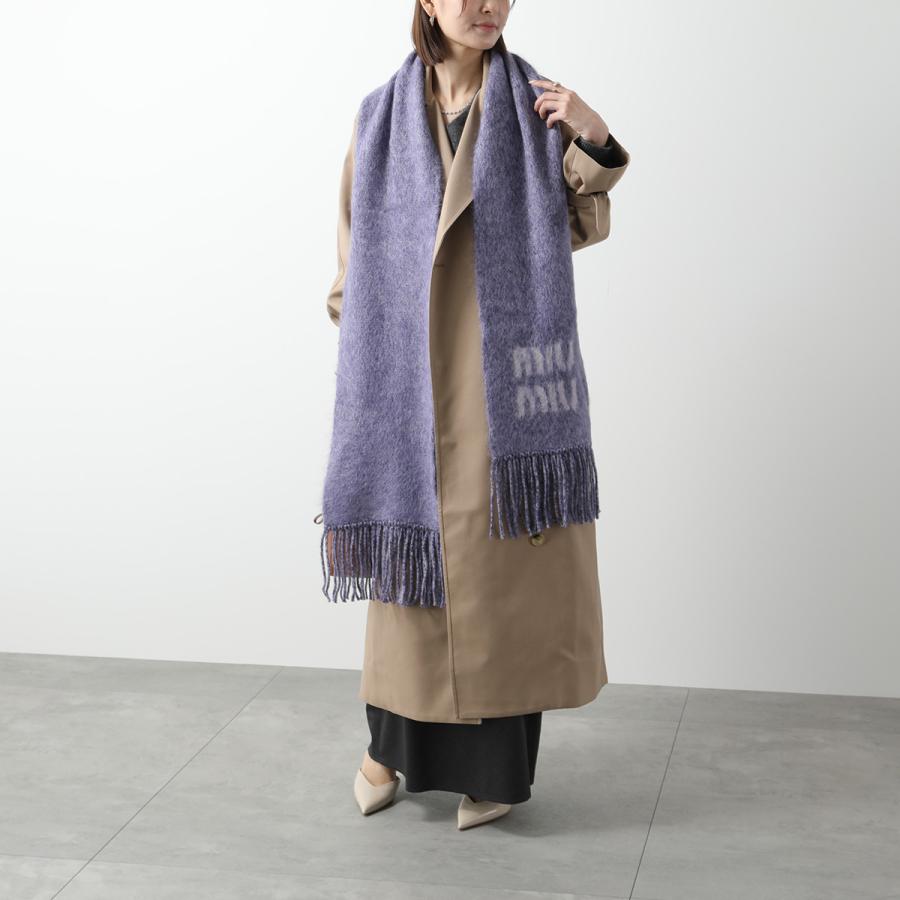 MIUMIU ミュウミュウ マフラー 5FS062 2CQD レディース モヘアブレンド  