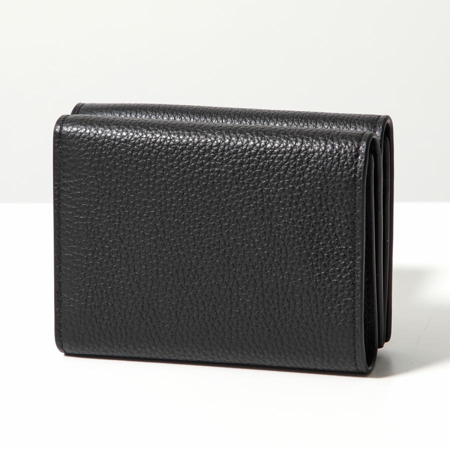 MARNI マルニ 三つ折り財布 PFMO0105U0 PFMI0097U0 P6533 レディース レザー ミニ財布 ロゴ刺繍の画像