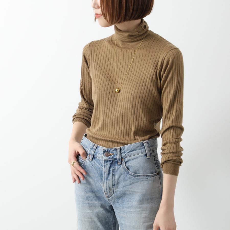 美品＊Plageプラージュ ウールカシミヤハイネックニット ブラウン茶系 長袖 美品＊Plageプラージュ ウールカシミヤハイネックニット ブラウン茶系