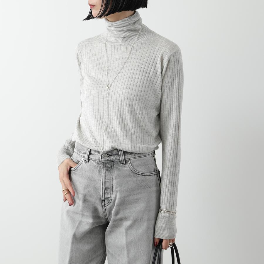 【未使用・タグ付】Rib Turtlneck Knit/グレー C.T.plage（シーティープラージュ） セーター Silk cashmere wide rib