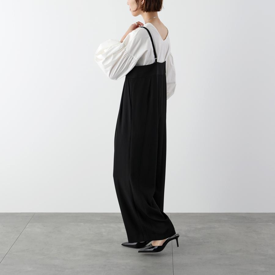 【アナナ】ダブルストラップサロペットパンツ オールインワン ブラック F ワイド anana（アナナ） ワイドパンツ a91 021 レディース サスペンダー ハイ