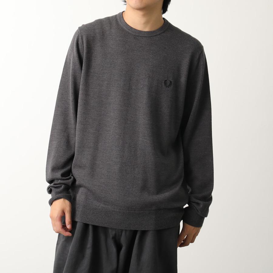 FRED PERRY クルーネックセーター グレー/ブラック FRED PERRY フレッドペリー セーター メンズ クラシック クルー