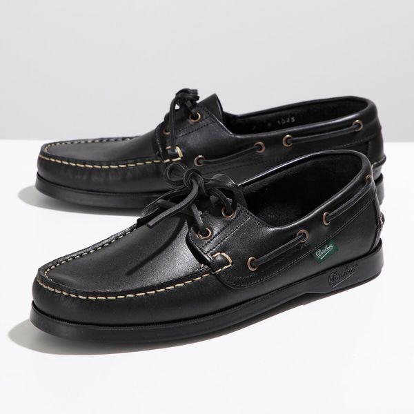 paraboot barth バース黒 レザー モカシン 靴 スペイン製8