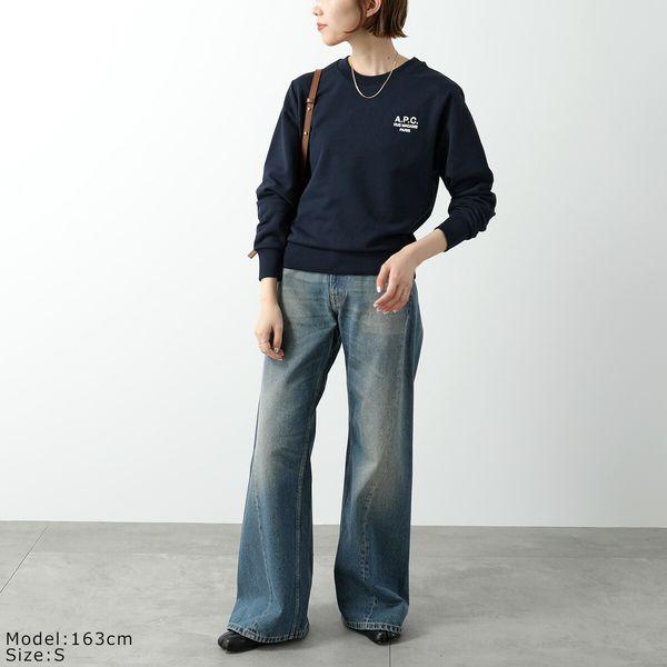 APC A.P.C. アーペーセー トレーナー COHBN F27915 レディース スウェットシャツ 長袖 クルーネック コット ロゴ刺繍 カラー2色の画像