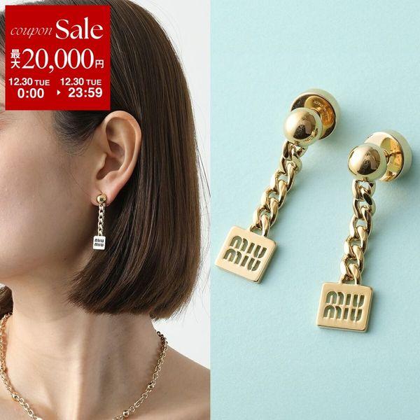 miumiu 片耳 ピアス miu miu（ミュウミュウ） ピアス 5IO125 2DTU レディース メタル ロゴ
