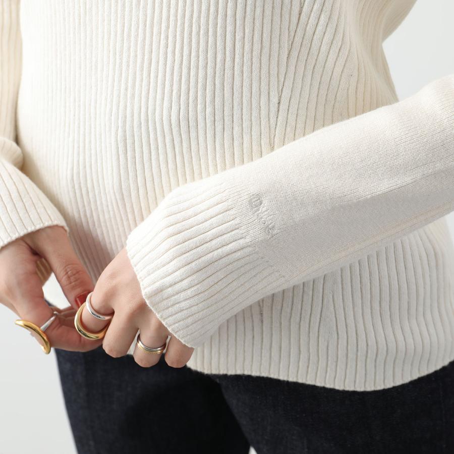 Chloe クロエ フード ニットカーディガン ロング丈 ロゴ ストレッチ Chloe クロエ フード ニットカーディガン ロング丈 ロゴ