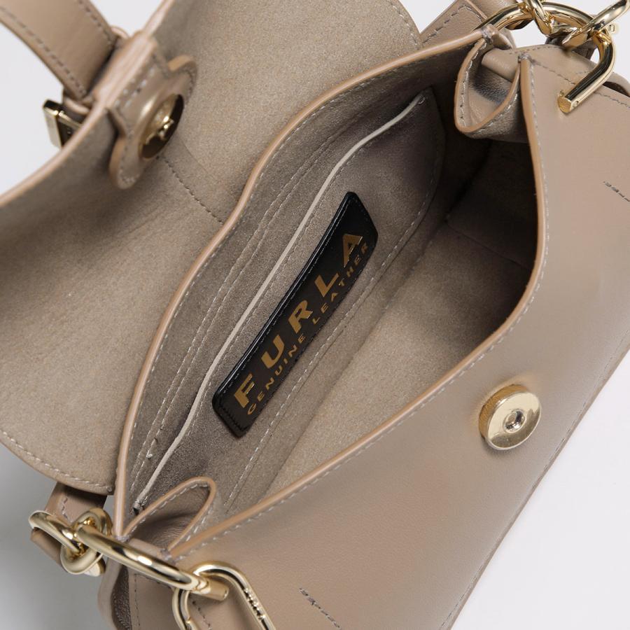 FURLA フルラ FLOW フロー ショルダーバッグ WB01032 BX2045 レザー グレージュ ベージュ  レディース【中古】 FURLA - FURLA フルラ FLOW フロー ショルダーバッグ WB01032 BX2045