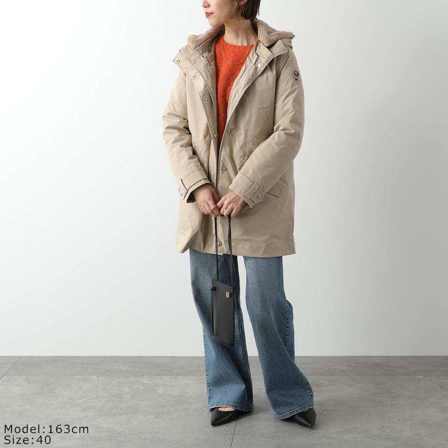 美品　berghaus ダウンコート　グレー　ロゴ刺繍　2way 40 L 選べるポケット】perfect silhouette down / beige