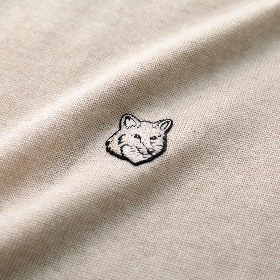 メゾンキツネ　ニット　セーター　クリーム　ベージュ　薄手　ワッペン MAISON KITSUNE（メゾン キツネ） セーター BOLD FOX HEAD フォックス