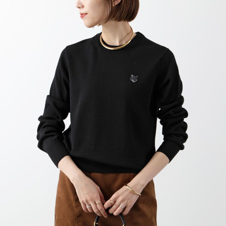 【美品】MAISON KITSUNÉ フォックスヘッド ウールニットセーター 紺 MAISON KITSUNE（メゾン キツネ） セーター BOLD FOX HEAD フォックス