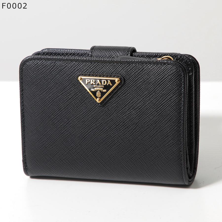 ⭐️極上美品・箱カード付⭐️ PRADA プラダ 二つ折り財布 サフィアーノ 黒財布 PRADA（プラダ） 二つ折り財布 1ML018 QHH レディース サフィアーノ