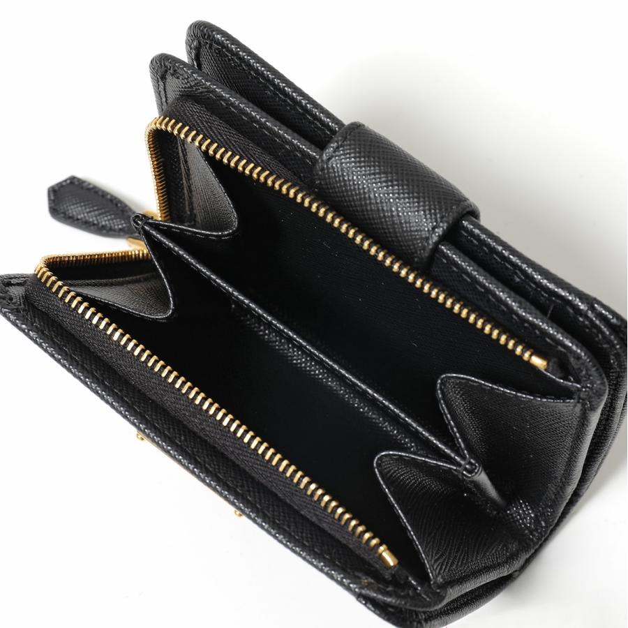 PRADA プラダ 二つ折り財布 1ML018 QHH レディース サフィアーノ
