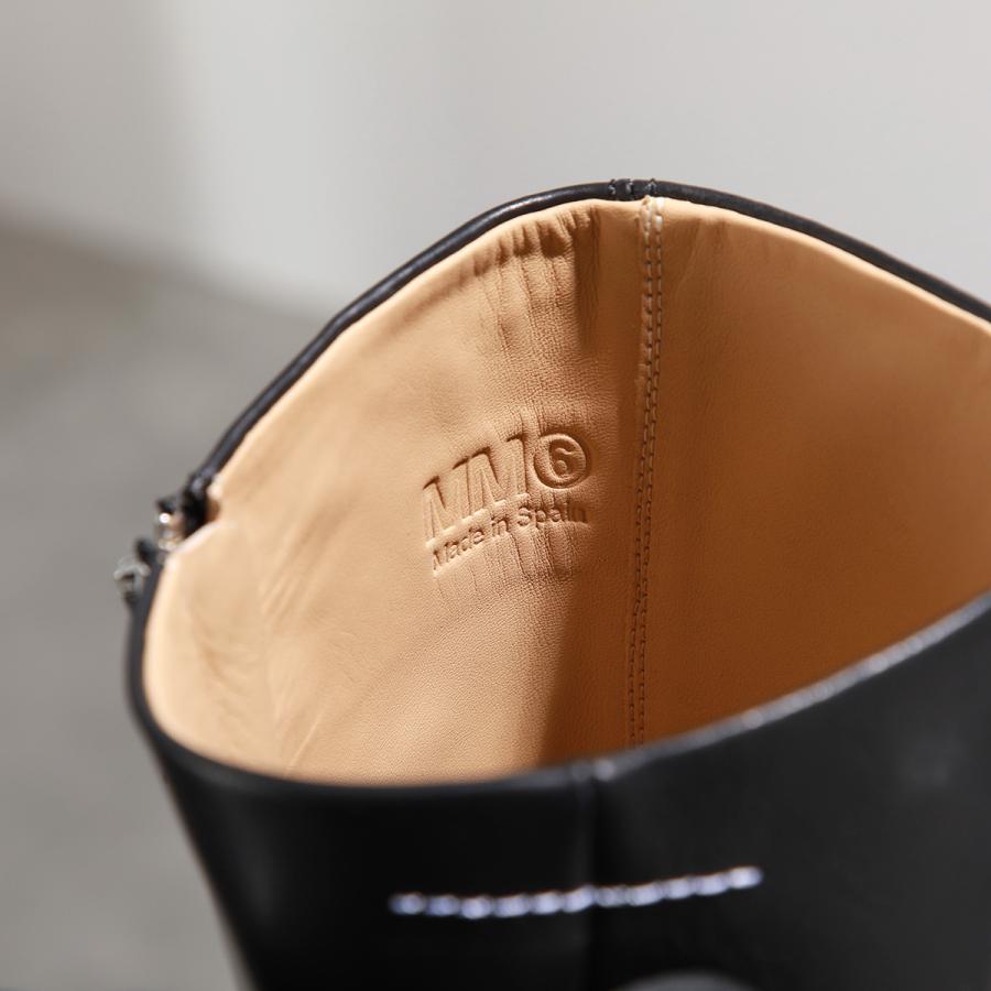 【メゾンマルジェラ】ロングブーツ ウェッジソール レザー 37 黒　ステッチ 175640435.jpg?cmsp_timestamp=