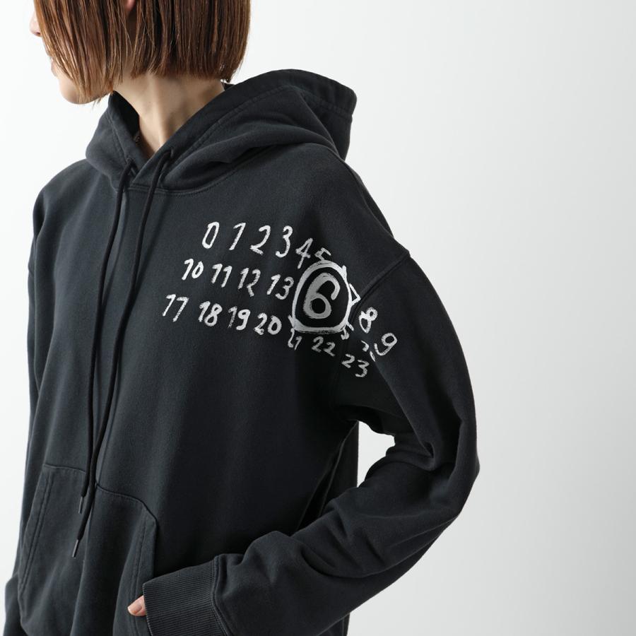 メゾンマルジェラ フードロゴ ロングパーカー XS メゾンマルジェラ フードロゴ ロングパーカー XS