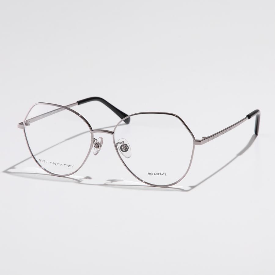 STELLA McCARTNEY ステラマッカートニー メガネ SC50003U レディース ポリゴン ボストン型 フルリム メタルフレーム めがね 眼鏡 伊達メガネ ロゴ_4
