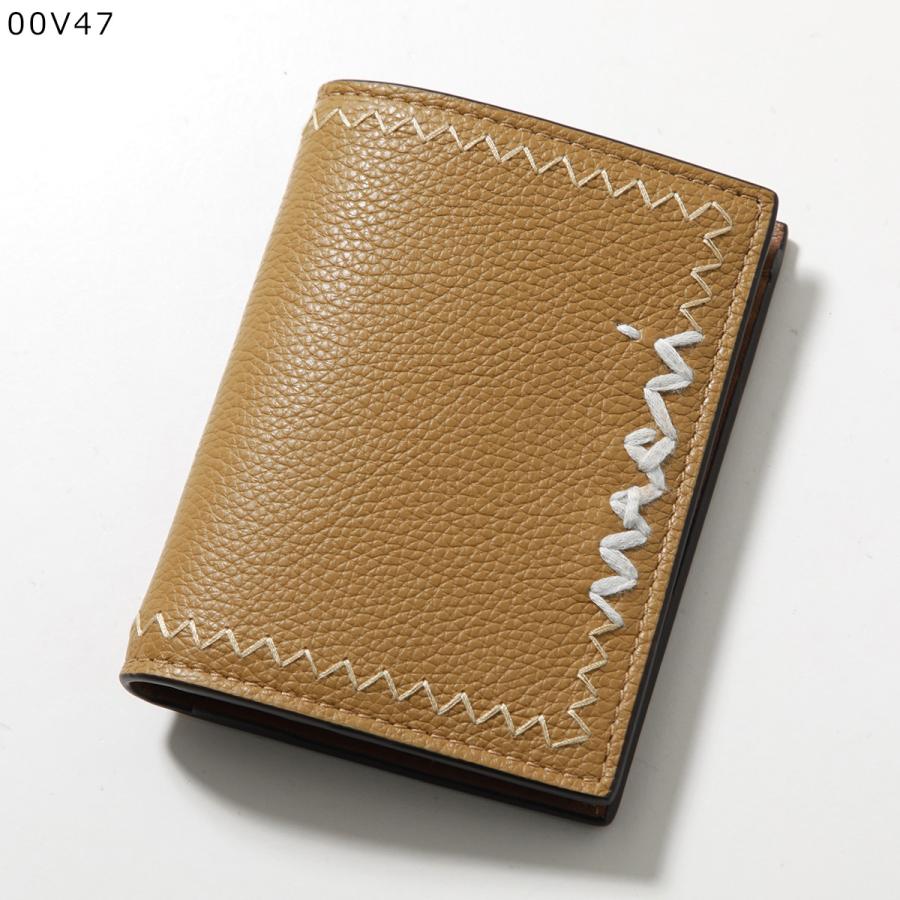 MARNI マルニ 二つ折り財布 PFMOQ14Q11 P6533 レディース ロゴ刺繍  
