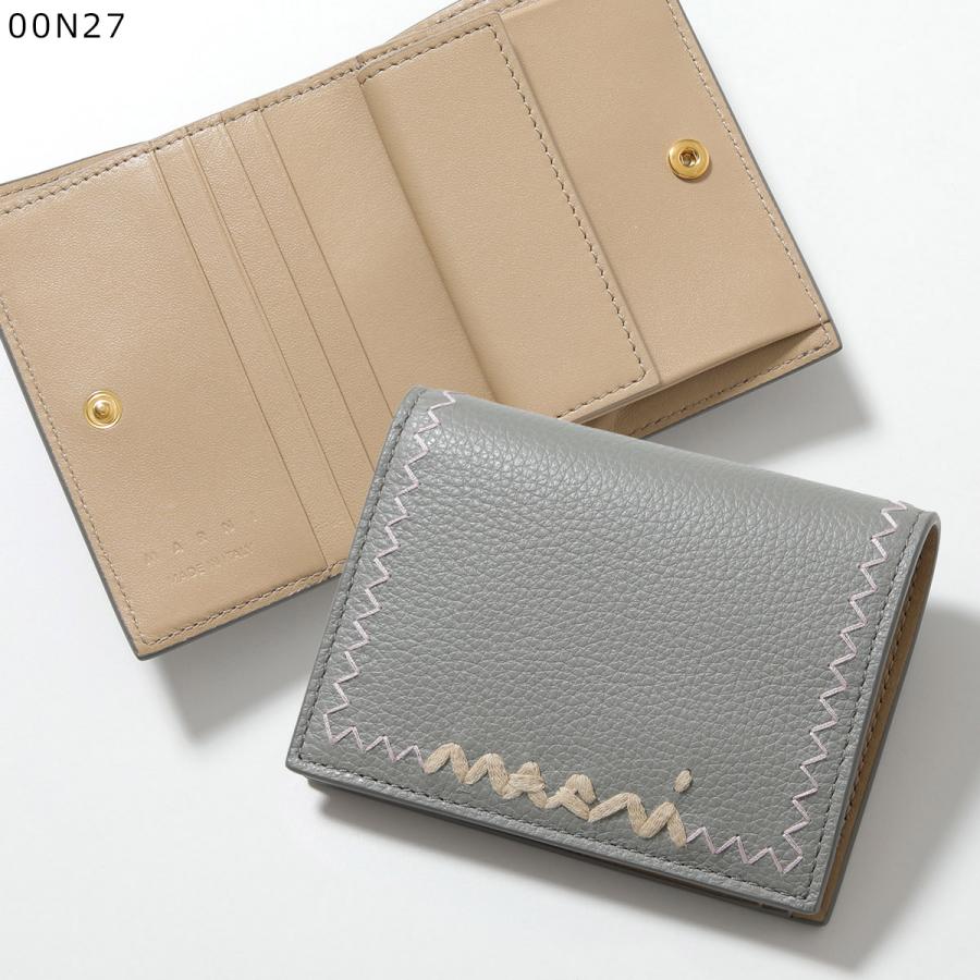 MARNI（マルニ） 二つ折り財布 PFMOQ14Q11 P6533 レディース ロゴ刺繍