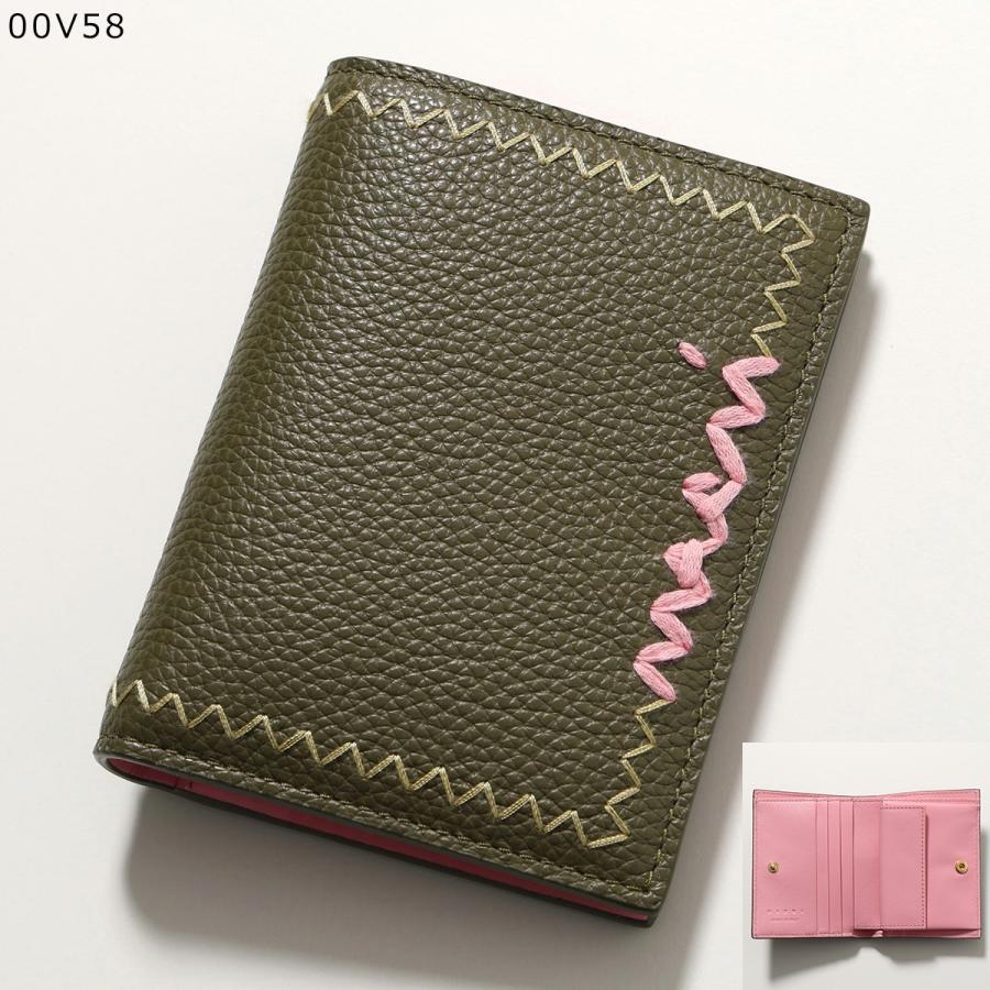 MARNI（マルニ） 二つ折り財布 PFMOQ14Q11 P6533 レディース ロゴ刺繍